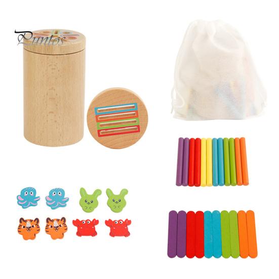 1 набор деревянных игрушек для сортировки цветов, мелкая моторика, коробка для сопоставления цветов, развивающая красочная игра для мальчиков и девочек, сбрасывающая палочки и диски