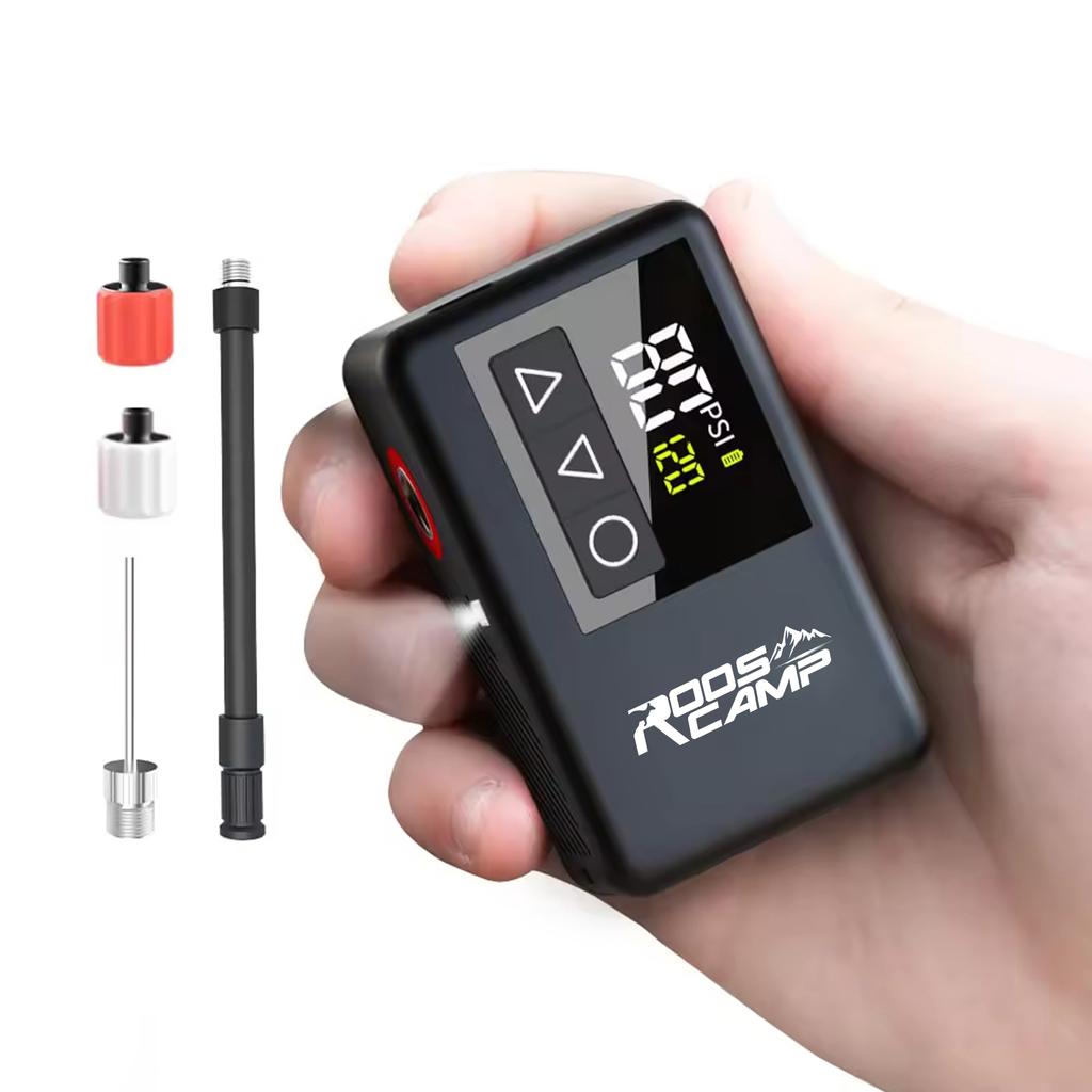 Mini Portable Electric Bike Pump - 120 PSI, Cordless Tire Inflator with Auto-Stop & Digital Display for Road & Mountain Bikes