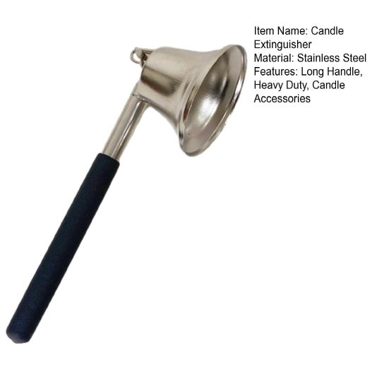 Колокольчик-гаситель для свечей с телескопической ручкой, нержавеющая сталь, гаситель пламени фитиля свечи-чайной таблетки, тушитель свечи, инструменты-стопперы, универсальный для свечей