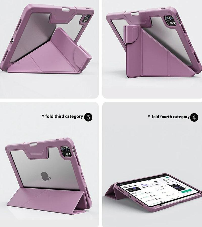 Магнитный чехол со складыванием Y для iPad 12-го 11-го Smat Cover iPad 10-го Air 5 4 10.9 iPad Air 11 M4 Pro 11 7-го 9-го 8-го ПОКОЛЕНИЯ 10.2 10.5 Оболочка