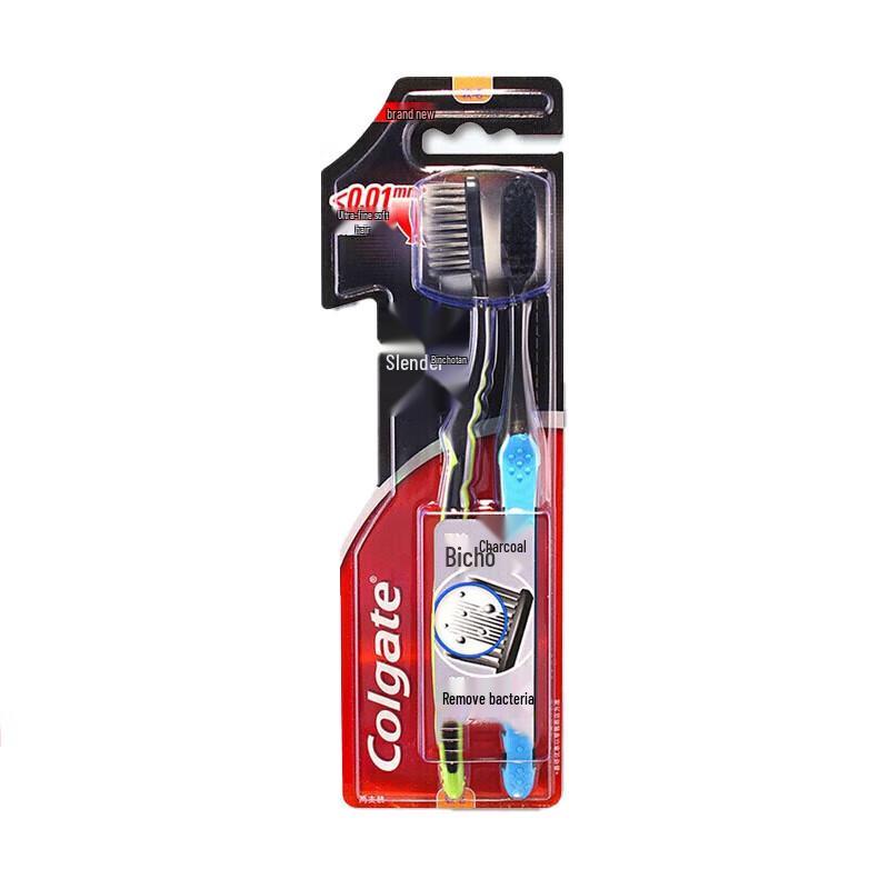 Colgate Мягкая зубная щетка с древесным углем, 2 шт.