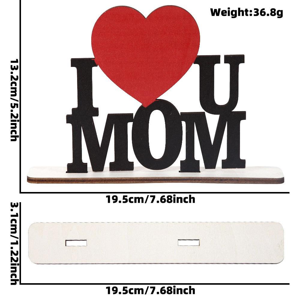 Украшения на День матери Любовные письма Деревянные украшения Украшения на День рождения матери Выдолбленные Decorazioni Per Giardini