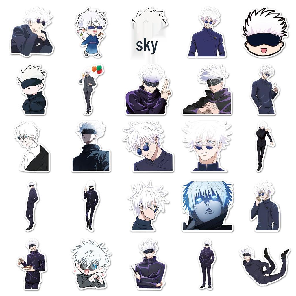 50 Jujutsu Kaisen Gojo Satoru Graffiti Stickers for Phone Cases & Water Cups
