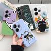 Cartoon Cat Soft Silicone Case For iPhone Xiaomi Redmi Note 13 14C 15 Samsung A55 A35 M35 S24 FE S25 Huawei Honor Camera Protective Shockproof Cover