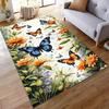 Floral & Butterfly Design Non-slip Rug Suitable for Living Room and Bedroom Sofas