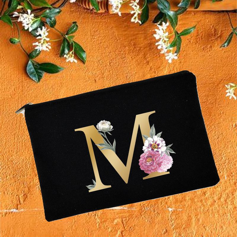 Косметички для подружки невесты с цветочным принтом алфавита, косметичка для свадебной вечеринки, косметичка, необходимые женские сумки-тоут, свадебные подарки