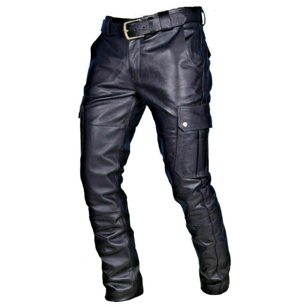 2023 Trendy European & American PU Strap Casual Leather Pants - K161 Best Seller