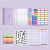 Macaron Color Cash Budget Ledger A6 PU Leather Folder Stickers Loose-sheet Notebook Business Gifts