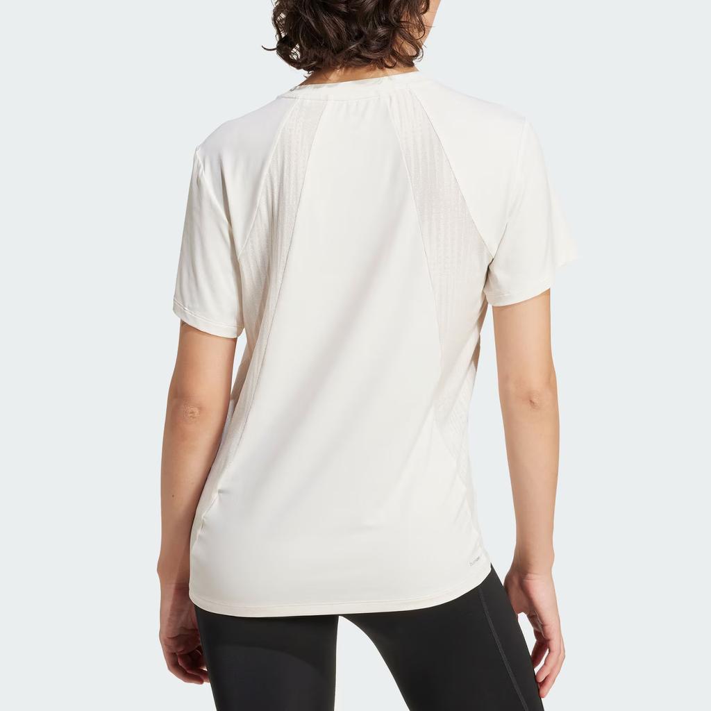 Adidas Climacool Интенсивная Быстросохнущая Дышащая Спортивная Фитнес Футболка с Круглым Вырезом Женские Топы Розовый Белый JZ6282