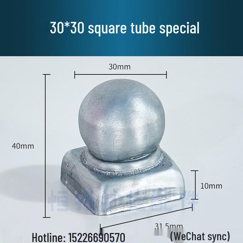 Wrought Iron Galvanized Ball Fence Post Cap for Square & Round Tubes