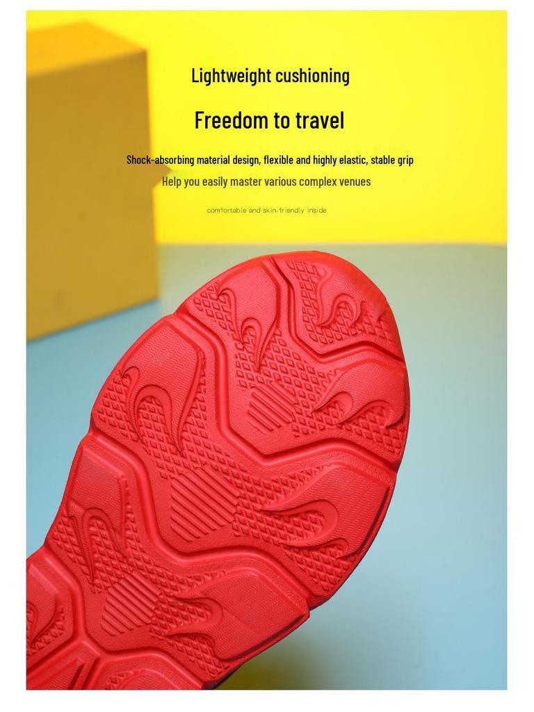 Детские сетчатые кроссовки для бега с подсветкой и мультяшным дизайном - Осень 2025, дышащий стиль