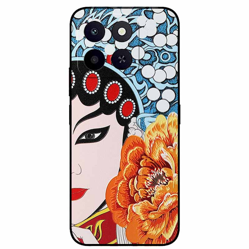 3D Cartoon Emboss Cases For Honor X6a / X6b / X6c Relief Embossed Retro Silicone Back Cover For X6B Black Funda Anime Bumper X6C