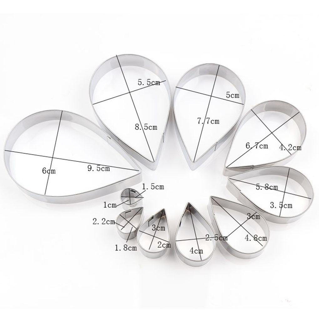 10 шт., лепестки, капли, розы, формочки для резки хлеба, форма для выпечки, форма для помадки, печенье, ремесло, сделай сам, семья