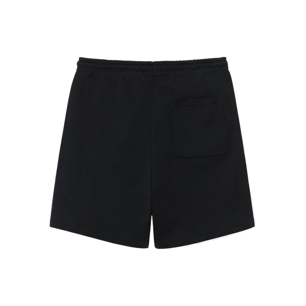 Li-Ning Vital Essential однотонные свободные повседневные шорты с буквенным принтом и шнурком, мужские брюки черного цвета AKSS071-1