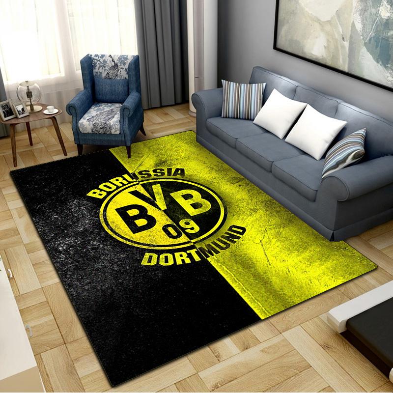 Ковер Borussia Dortmund для гостиной, спальни, дома, украшение дивана, нескользящий коврик для детских игр