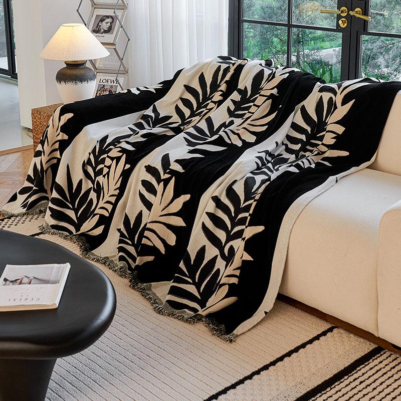 Funda Sofa Home Синель Гавайи Лист Цвет Блок Диван Коврик Пледы Всесезонный Кемпинг Пикник Диван Чехол