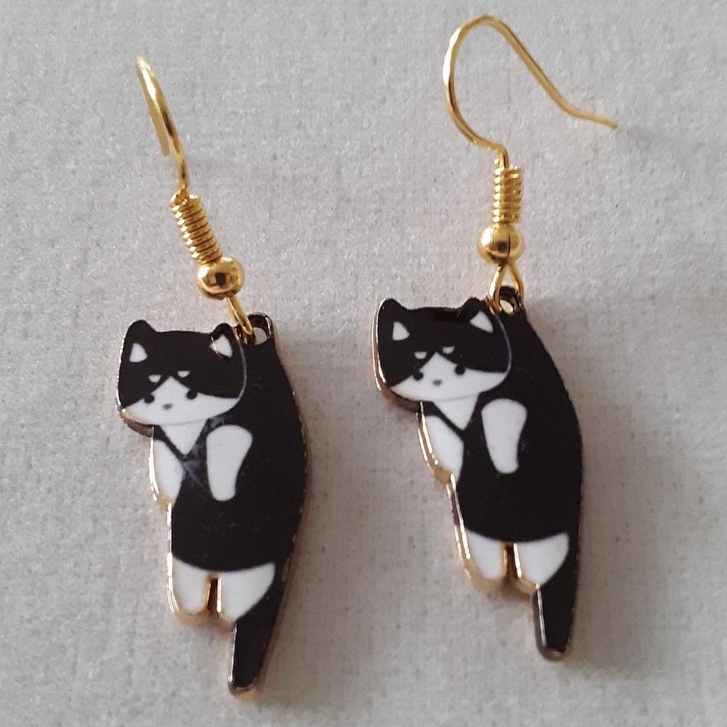 Kawaii Dangling Cat Earrings - Cute Cat Jewelry
