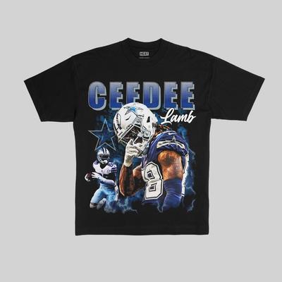Графическая футболка Cee dee Lamb Cowboys, Ретро, Американский футбол, Бутлег, S-5XL, Унисекс