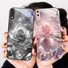 Розы цвета ледяного кристалла Для Samsung A01 02 03 Core 04 05 06 10 12 13 14 5G 15 16 M02 12 Note 8 9 10 20 стекло Ультра чехол для телефона