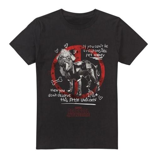 Deadpool & Wolverine Mens Dogpool Unicorn T-Shirt