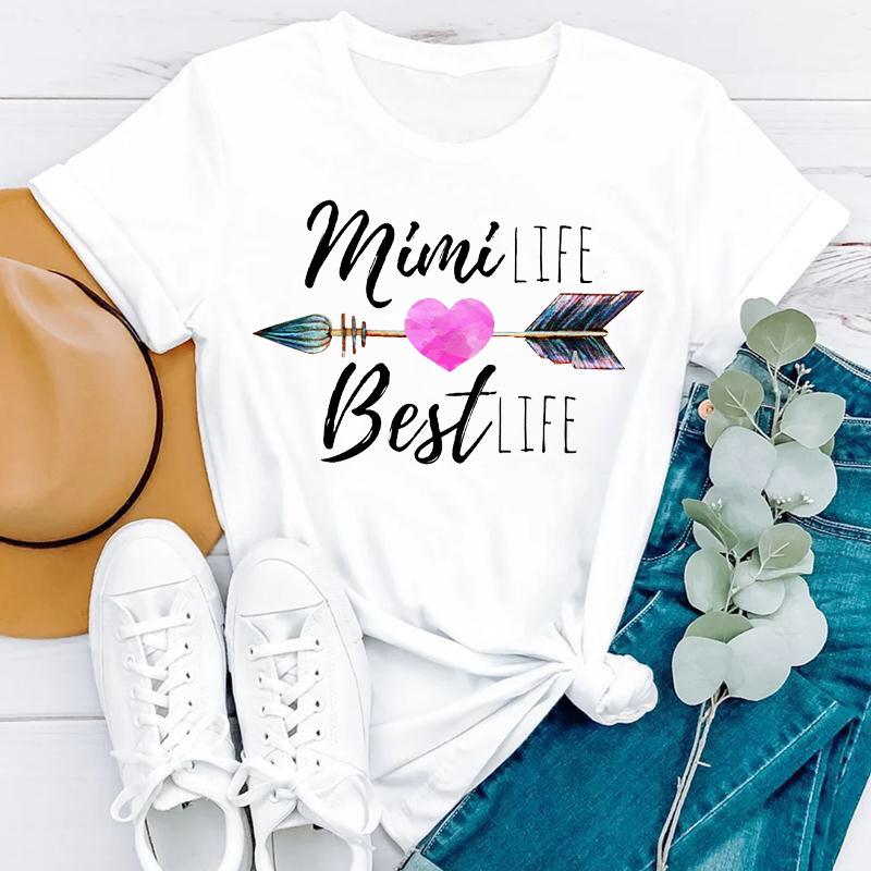 Простая женская одежда больших размеров с принтом на тему Дня матери, стильные женские футболки из чистого хлопка с круглым вырезом и короткими рукавами