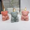 3D Мишка Обнимашки Любовь Силиконовая Форма для Свечей Сделай Сам Милый Мишка Питомец Материалы для Изготовления Свечей Мыло Ручной Работы Гипс Смола Форма Домашний Декор Подарок