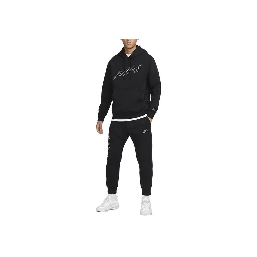 Nike Клубные флисовые повседневные спортивные брюки с завязками на шнурке и флисовой подкладкой, мужские брюки, черные FB7479-010