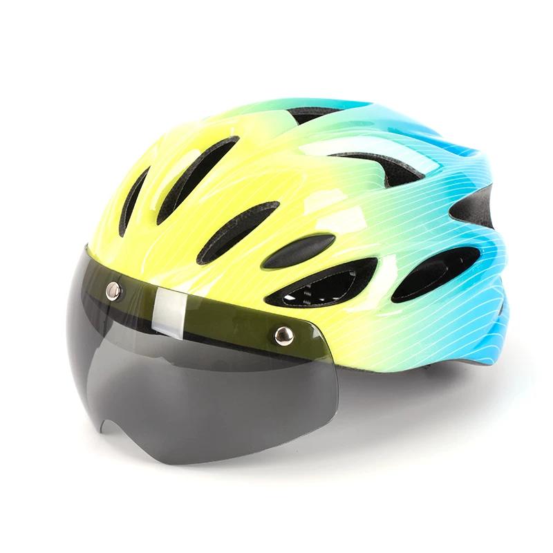 Unisex Magnetic Lens Cycling Helmet for Adults and Children, Protective Safety Helmet for Driving and Delivery, Lightweight and Breathable