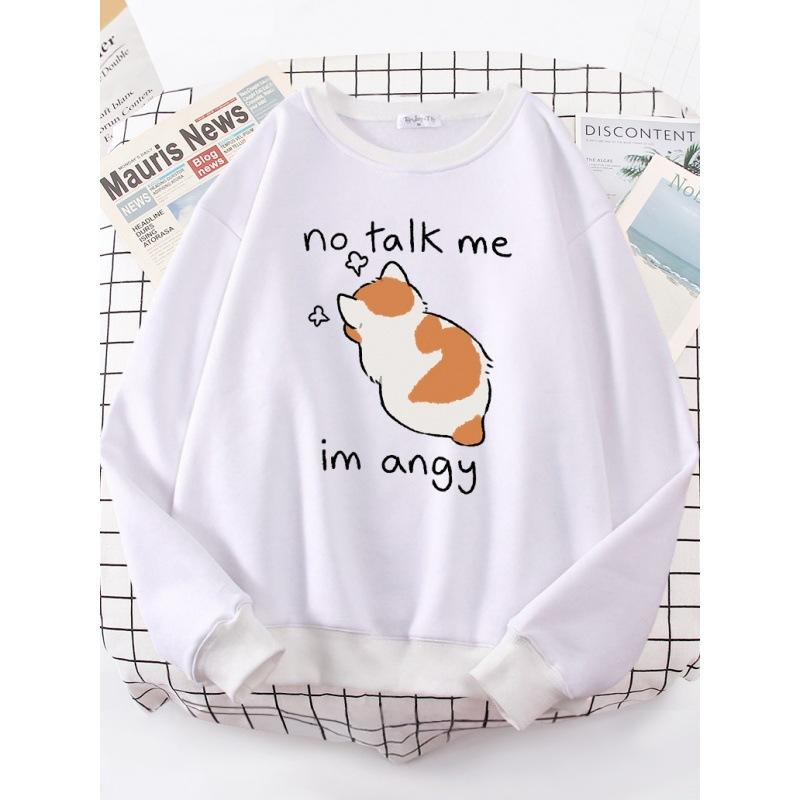 No Talk Me Cute Angry Cat Woman Hoody