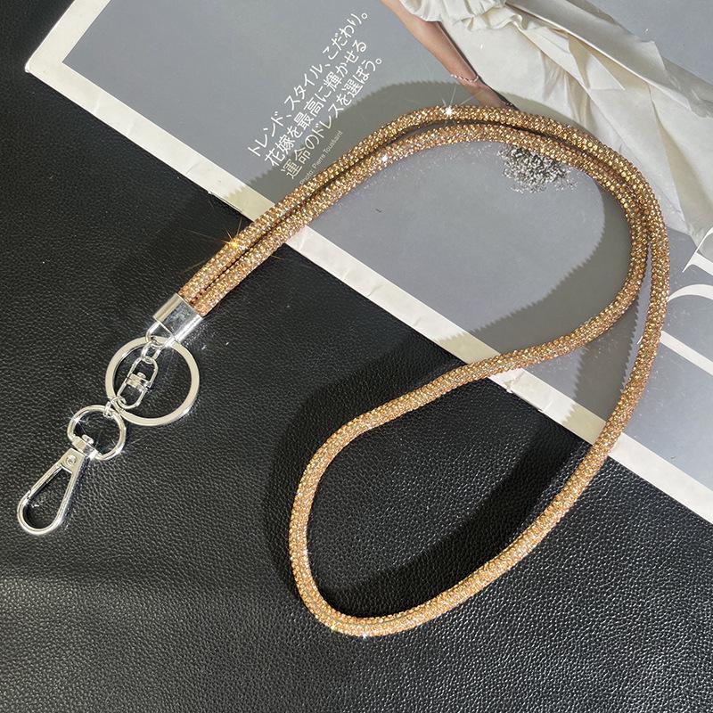 Light Luxury Rhinestone Phone Lanyard: Diamond Crossbody Chain & Bracelet Pendant.