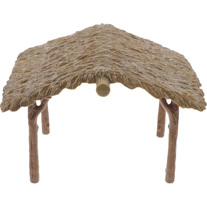 UPKOCH Миниатюрные аксессуары для сказочного сада, Миниатюрная фигурка деревенской хижины, Коттедж, Миниатюрный коттедж с соломенной крышей, Съемный сарай из соломы для микро