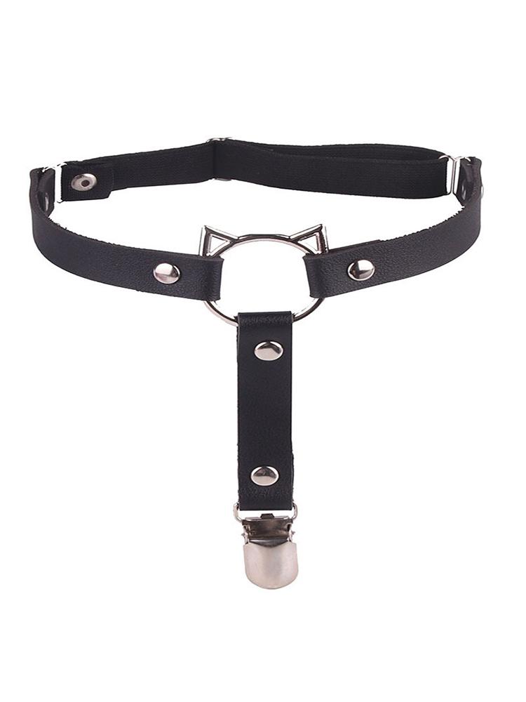 Готический Харнесс Женский Ошейник Цепочка Чокер Сексуальный ПУ Кожа Цепочка Кулон Ошейник Чокер Ожерелье Аксессуары для Косплея для Пар