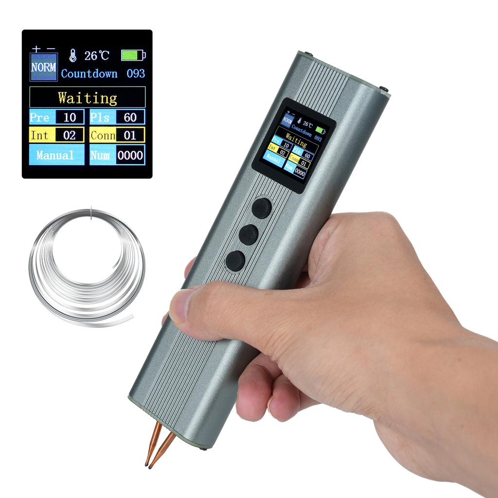 Battery Spot Welder Portable Spot Welder 2200mAh Lithium Battery 1.33inch TFT Color Screen Display