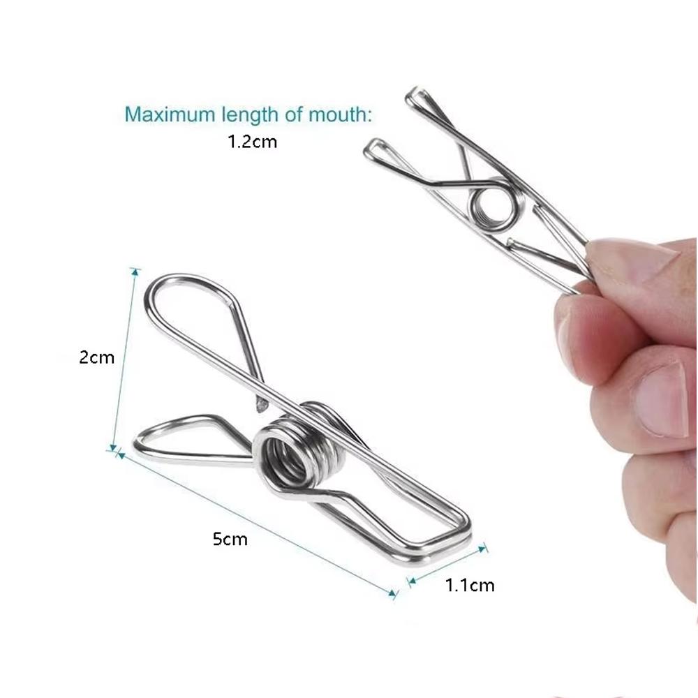 Stainless Steel Clips Clothes Pins Pegs Holders Clothing Clamps Sealing Clip Household Clothespin Hangers Sheet Set