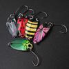 5 Pcs/Set Insect Paint Design Spoon Fishing Lure UV Coated Hard Bait Lure  Stream Fishing