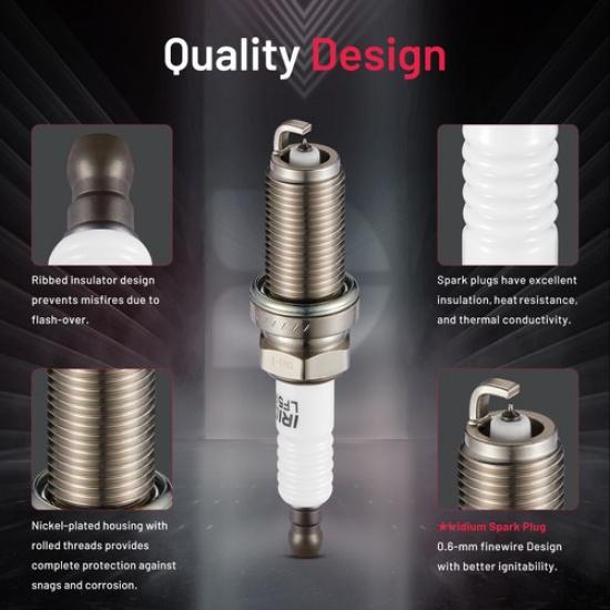 6 шт. Керамические иридиевые свечи зажигания для 2003-2006 Nissan 350Z 3.5L LFR5AIX-11 4469