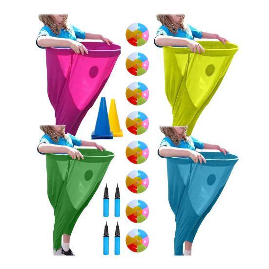 Бабушкины штаны Набор для садовой игры Гигантская игра для вечеринки на открытом воздухе с прыгучими мячами и конусами-маркерами Веселая семейная встреча Игра для взрослых во дворе для групп