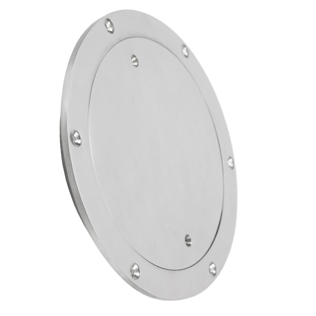 6 дюймовая крышка люка палубной плиты круглая нержавеющая сталь 316 водонепроницаемая противоскользящая зеркально полированная поверхность