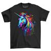 Unicorn 2 Paint Drip Design T-shirt - Funny and Majestic! Colorful Unicorn Head,