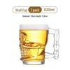 Стеклянная пивная кружка в виде черепа с ручкой