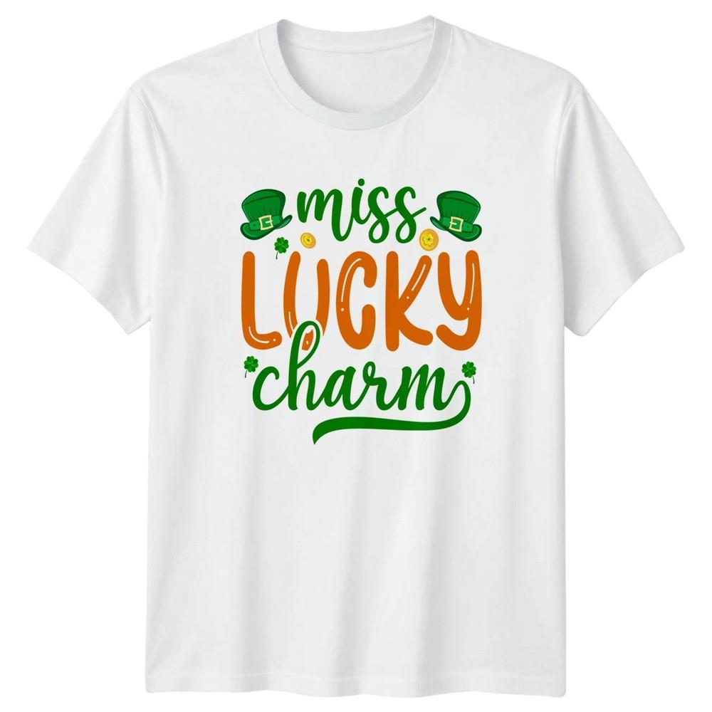 Miss Lucky Charm Unisexs TShirt St Patricks Day Holiday Gift For Her