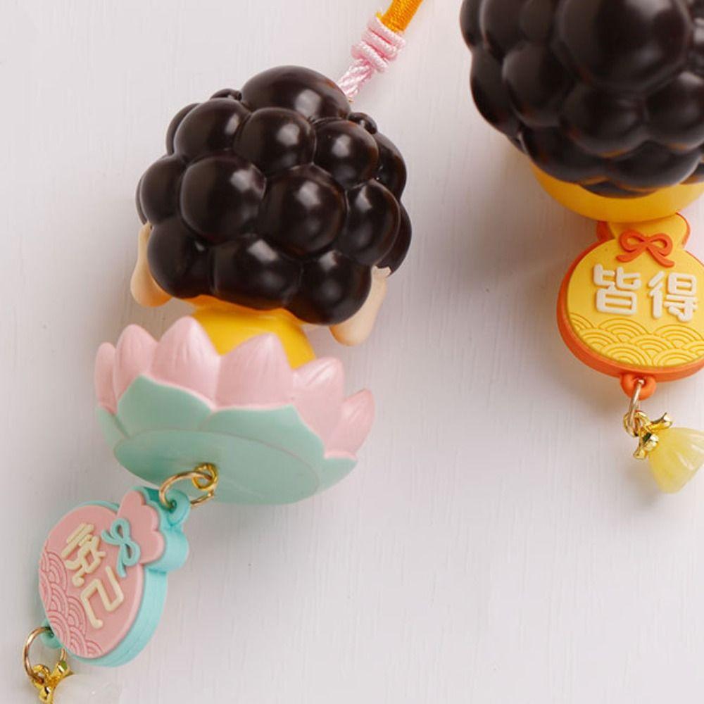 Подвесные мини-статуэтки Будды для автомобиля, нежные фигурки Будды из мультфильмов, подвеска для автомобиля в виде Будды Гуаньинь, подарок