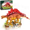 non-toxic 697 PCS Stegosaurus Building Blocks Educational Kids Toys Dinosaur Creative Model Toy Playset For Jurassic Birthday Gifts