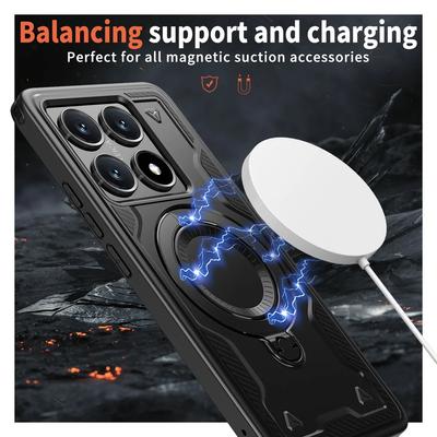 Чехол-подставка с магнитным кольцом Armor Enhance для Xiaomi 14T Pro POCO C75 C65 C55 X6/M6 Pro 4G 5G PC+TPU Magsafe Беспроводная зарядка
