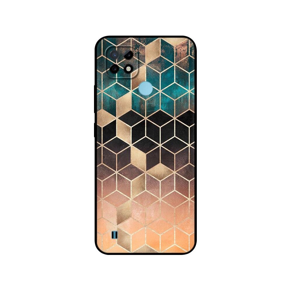 Силиконовый чехол для Realme C21 для OPPO RealmeC21 C 21, чехлы для телефонов 6,5 дюйма; Funda RMX3201 Bumper Capa Etui Мягкий черный чехол из ТПУ