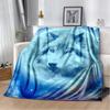 Art Fantasy Wolf Flannel Blanket Decorations for Home and Cozy Throws for Bedding,Couch and Gift Picnic Blankets
