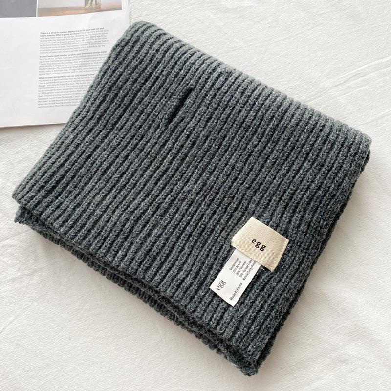 Scarf Designer Niche Macaron Candy Solid Color Cross Wool Fashion Ins Knitted Scarf