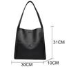 Trend Women Simple Bag Female Luxury Shoulder Bags Lady New Soft Leather Designer Tote Bucket Branded Large Handbag Purses
