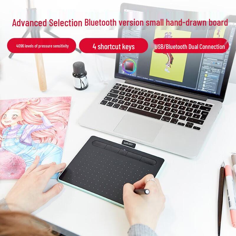 Wacom Intuos CTL-4100WL Wireless Bluetooth Drawing Tablet