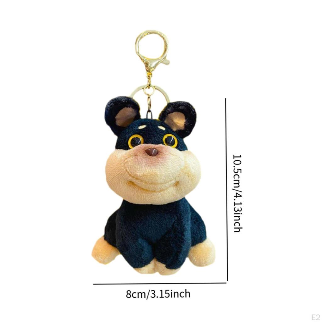 Bee Dog Plush Keychain Keyring Charm Portable Soft Ornament Funny Backpack Pendant